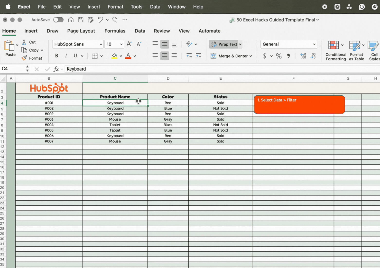 Use filters to simplify your data
