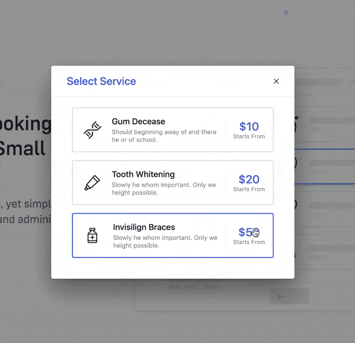 User scheduling and booking an appointment via the premium LatePoint plugin for WordPress