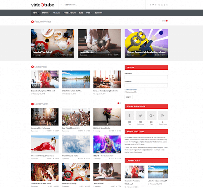 VideoTube Theme