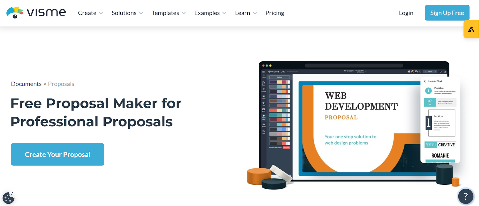 Visme Proposal Tool
