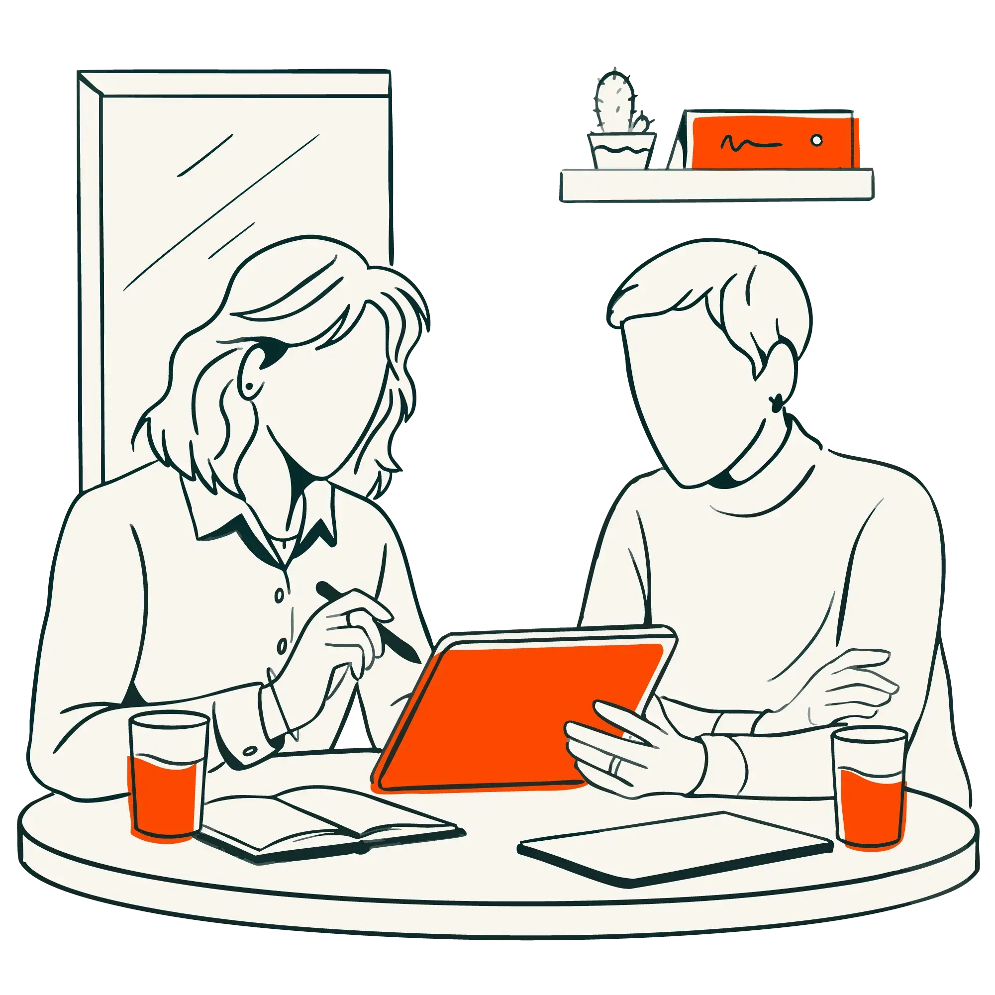 Customers_linear_llustrations_Characters