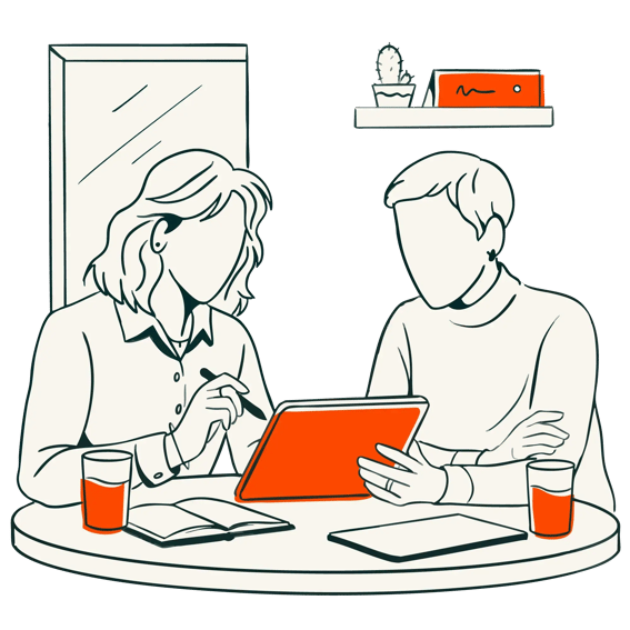 Customers_linear_llustrations_Characters