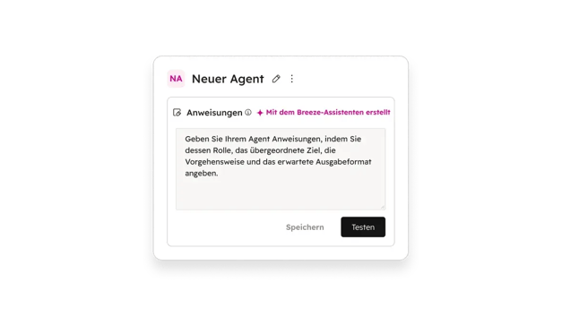 HubSpot Agent-Designer: eigenen KI-Agent mit Anweisungen und CRM-Kundendaten konfigurieren und testen
