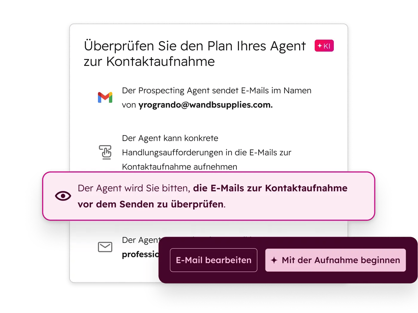 Breeze Prospecting Agent: Steuerelemente fuer die Automatisierung