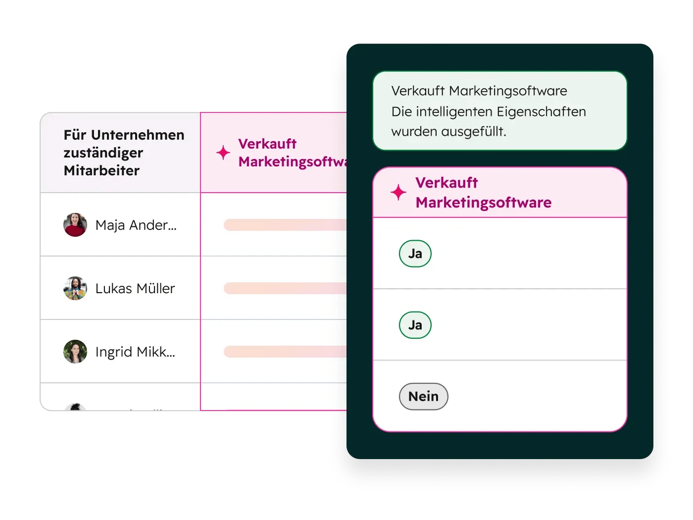 Vereinfachte Benutzeroberflaeche von Breeze mit KI-Datenfuellung des Data Agent