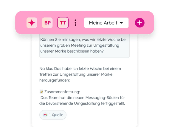 Screenshot eines Chats mit dem Breeze-Assistenten