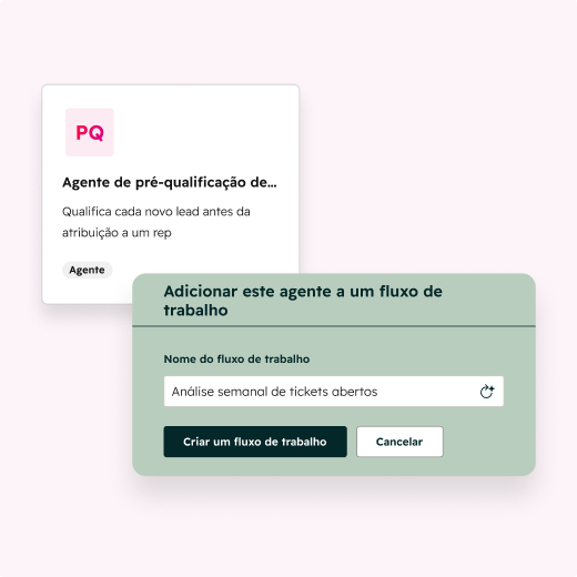 Interface do Agent Builder 
