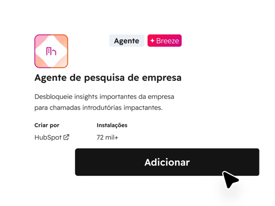 Interface de usuário da Visão Geral do Breeze mostrando o Breeze Studio