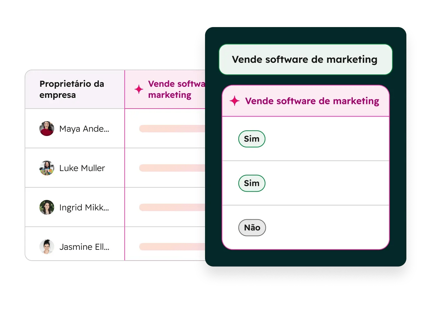 Interface de usuário simplificada do Breeze mostrando o preenchimento de dados do agente de dados com IA