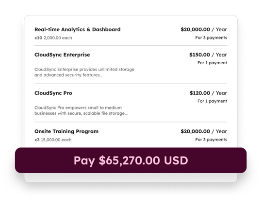 Commerce Hub payments checkout summary