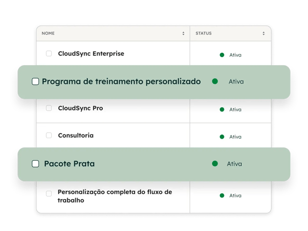 Interface de usuário de CPQ da HubSpot mostrando cotações personalizáveis