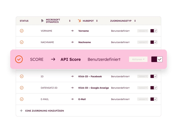 Ansicht der Snowflake-Synchronisierung