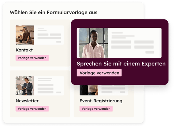 Screenshot des HubSpot Formular-Editors mit einem Kontaktformular.