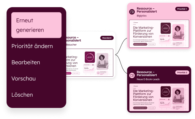 Editor fuer die Landigpage-Personalisierung mit KI in HubSpot