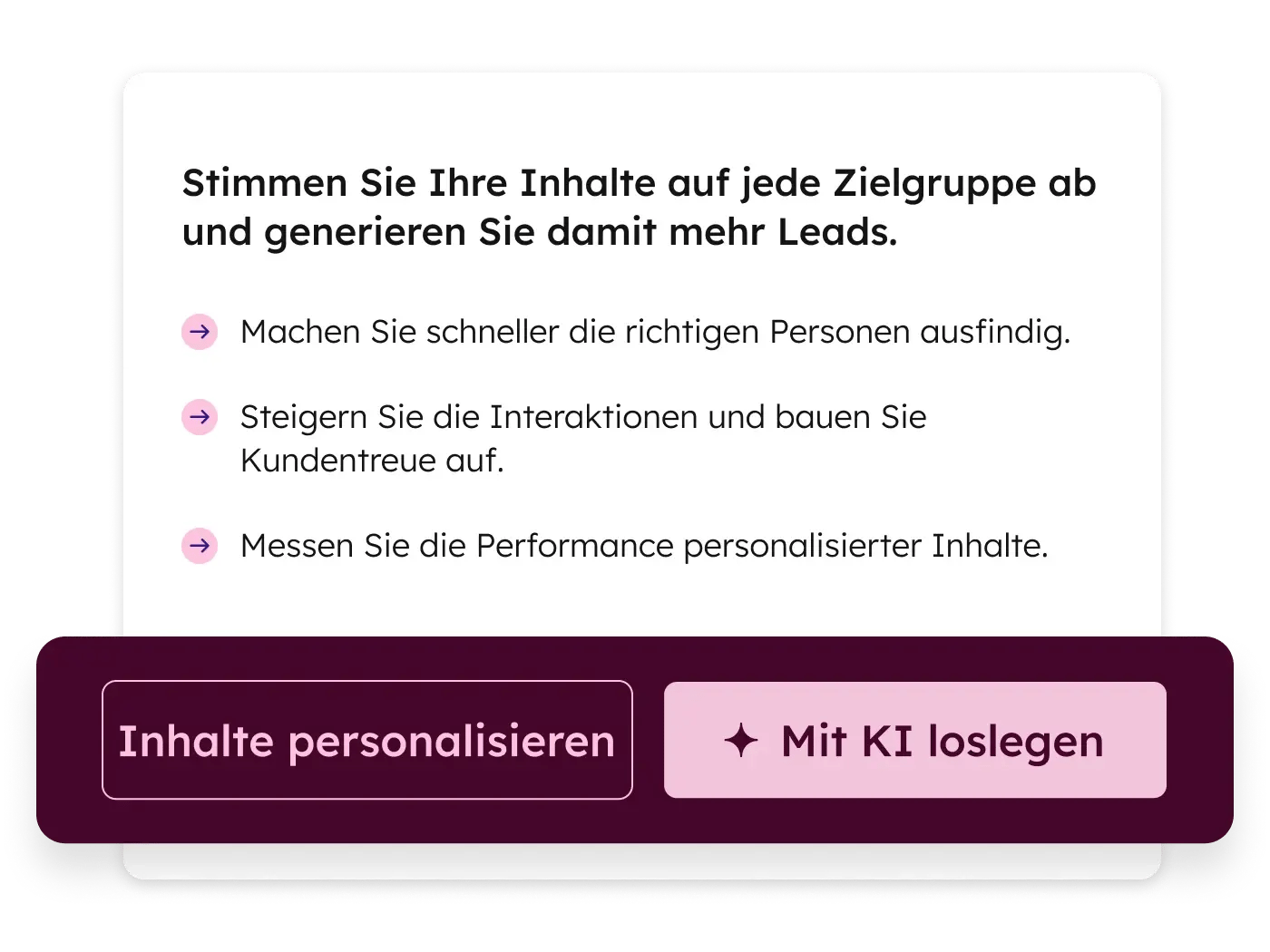 Marketing Hub: Marketingbotschaften personalisieren 