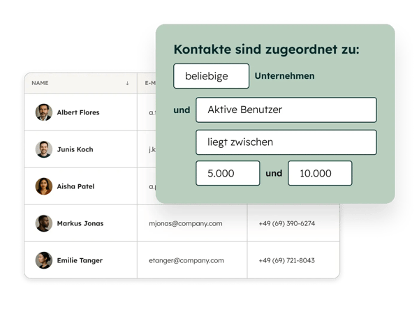 Marketing Hub Zielgruppensegmentierung: Segmenterstellung