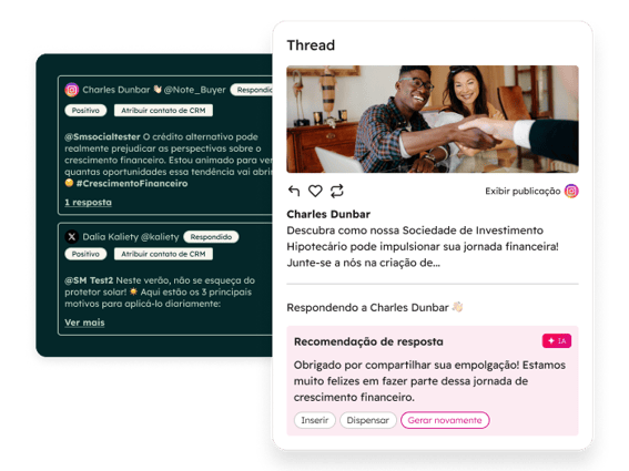 Preview de post nas redes sociais - software de gestão de redes sociais da HubSpot