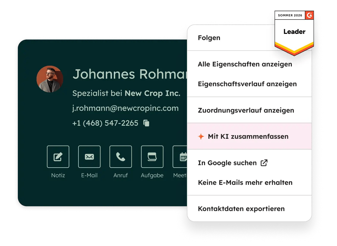 HubSpots CRM-Software mit Kontaktmanagement