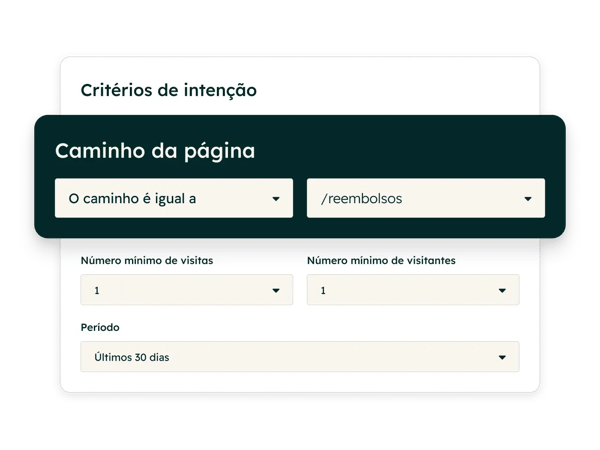 Criação de regras baseadas nas ações anteriores do usuário