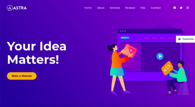Web Design Agency Demo of fast WordPress theme Astra-1