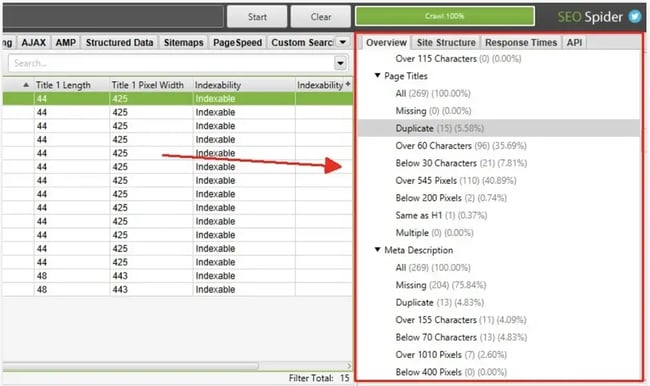 Web crawling tools Screaming Frog