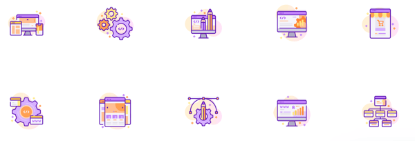 Web development free icon set