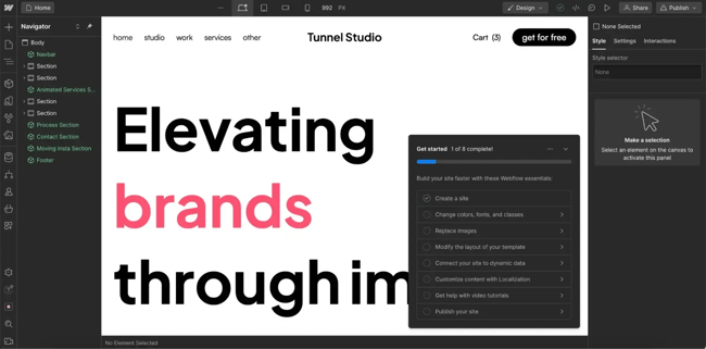 Website editing with Webflow, Squarespace alternatives