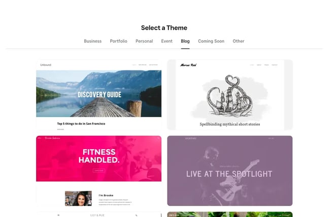 Weebly template library