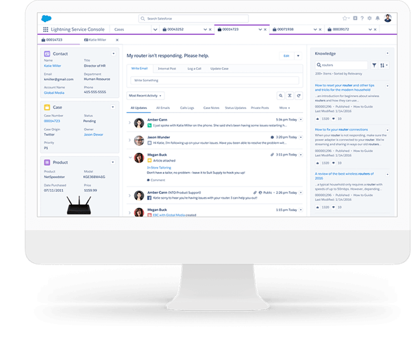 Salesforce Service Cloud ticket communication 