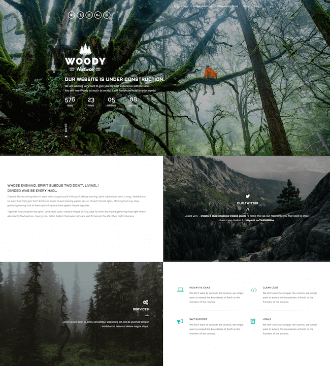 Woody coming soon theme