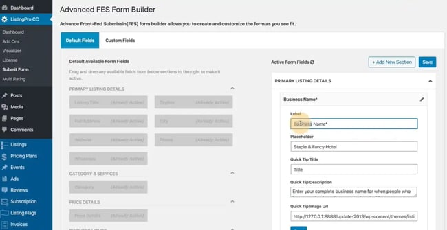 WordPress directory plugin; ListingPro