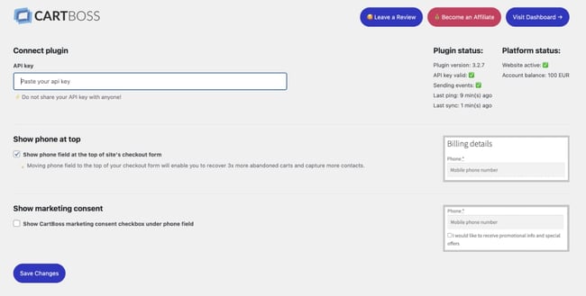 One of our favorite WordPress SMS plugins: CartBoss