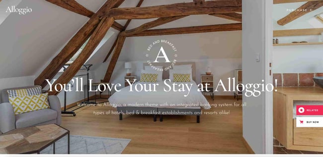 WordPress theme travel: Alloggio 