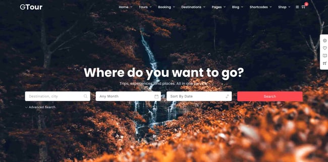 WordPress theme travel: Grand Tour 