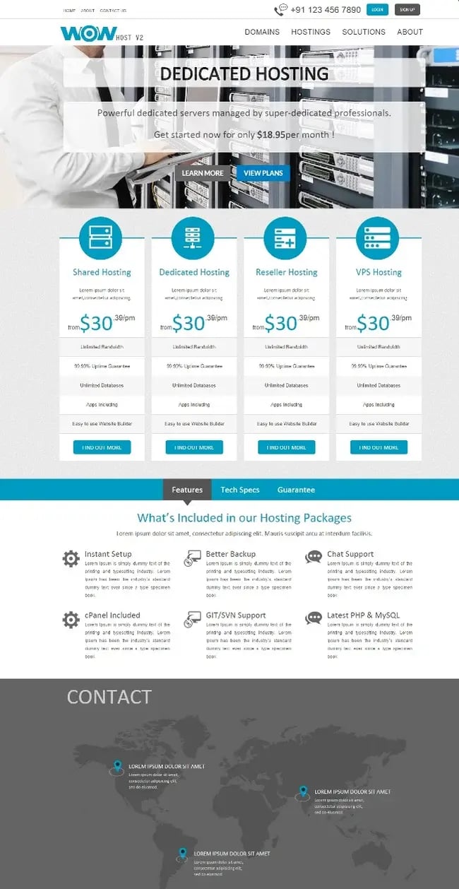 Wowhost Web Hosting WordPress Theme