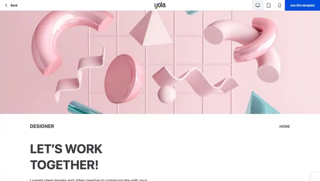 Yola template tutoring business website examples