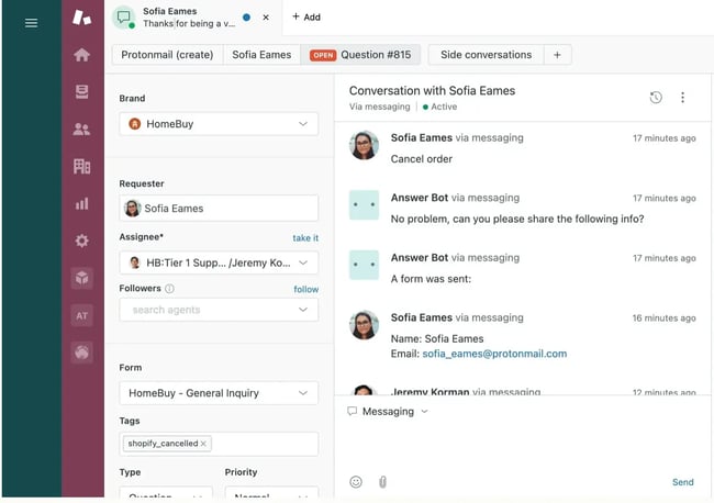 Zendesk, support ticketing