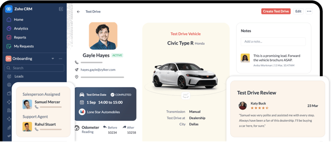 Zoho CRM in logistics.