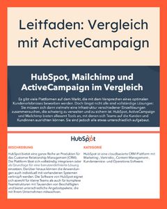 Leitfaden: Vergleich mit ActiveCampaign