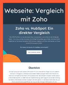 Webseite: Vergleich mit Zoho