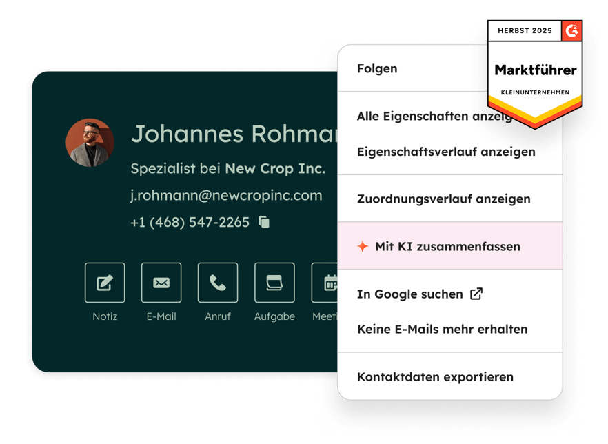 HubSpots CRM-Software mit Kontaktmanagement
