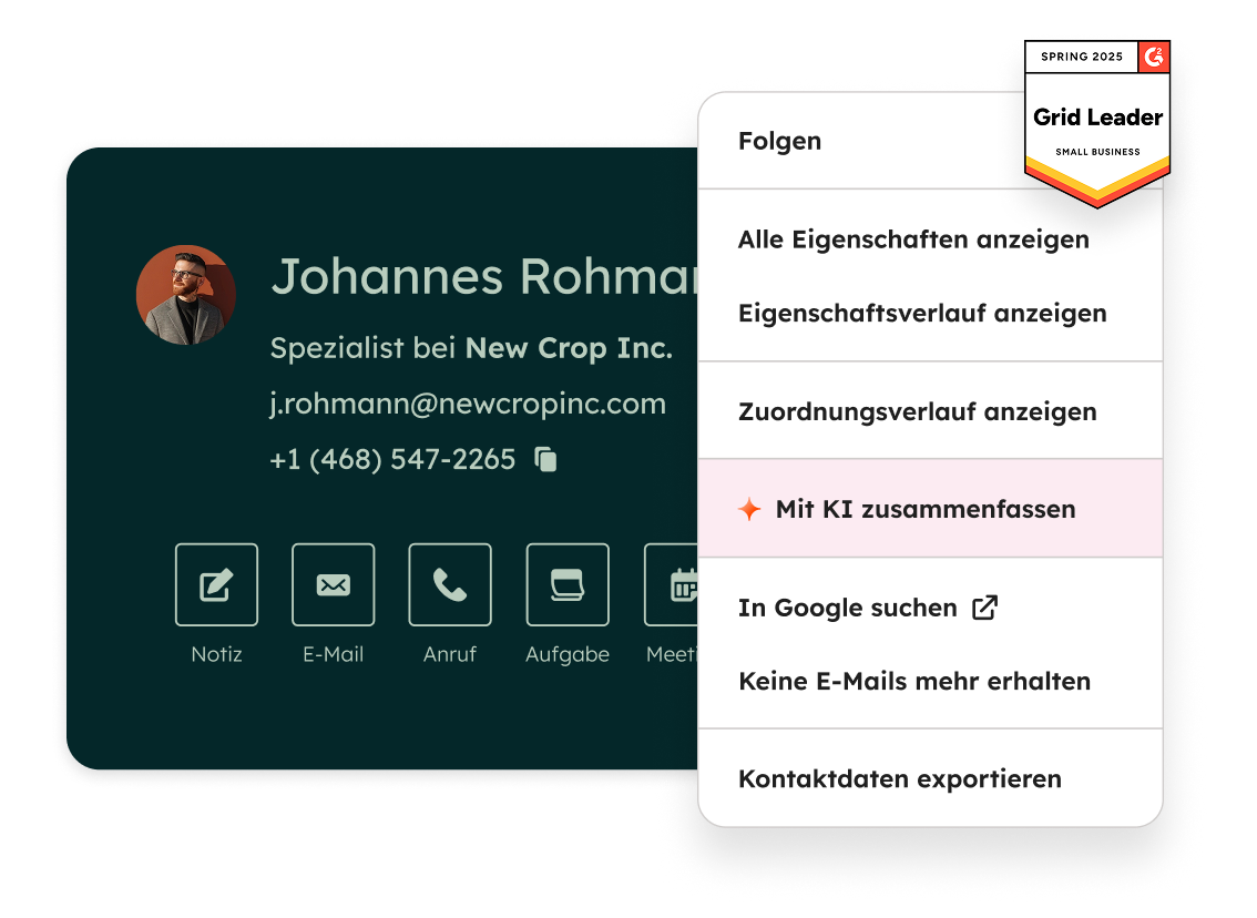 HubSpots CRM-Software mit Kontaktmanagement