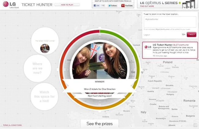 mobile marketing campaign examples, LG
