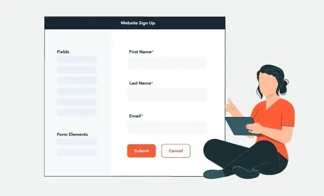 a demo of contact form