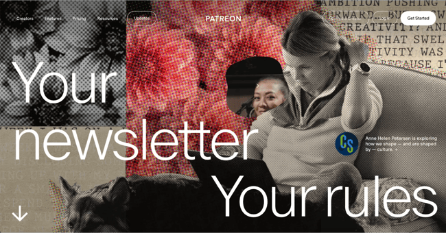 accessible website examples, patreon