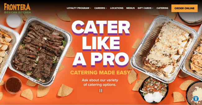 accessible website examples, frontera