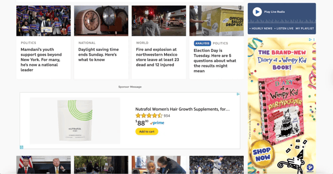 accessible website examples, npr