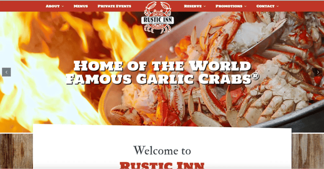 accessible website examples, rustic inn