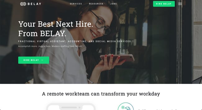 accountant website design, Belay Solutions