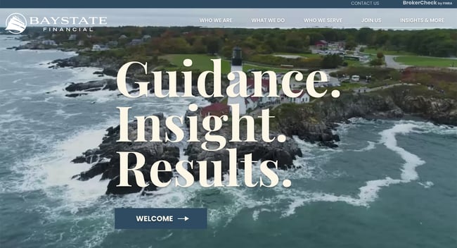accountant website design, Baystate Financial